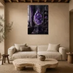 Premium Wall Art Dikey Html Edition – NM3-PUR-AM-V-001 presented in a sophisticated home setting