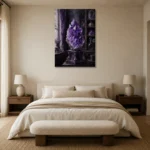 Premium Wall Art Dikey Html Edition – NM3-PUR-AM-V-001 showcased in an elegant minimalist interior