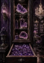 Amethyst Threshold Drawer Of Faceted Purple Stones Purple Dressing Room Wall Art