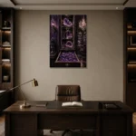 Premium Wall Art Dikey Html Edition – NM3-PUR-AM-V-002 displayed in a contemporary gallery-inspired room