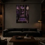 Premium Wall Art Dikey Html Edition – NM3-PUR-AM-V-002 shown in a warm modern interior