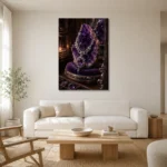 Premium Wall Art Dikey Html Edition – NM3-PUR-AM-V-003 styled in a refined neutral interior