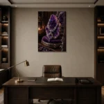Premium Wall Art Dikey Html Edition – NM3-PUR-AM-V-003 displayed in a contemporary gallery-inspired room