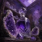 Amethyst Portrait Crystal Decanter Purple Bedroom Wall Art