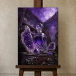 Premium Wall Art Dikey Html Edition – NM3-PUR-AM-V-004 displayed on a studio easel