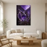 Premium Wall Art Dikey Html Edition – NM3-PUR-AM-V-004 styled in a refined neutral interior