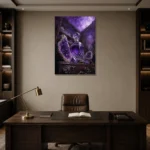 Premium Wall Art Dikey Html Edition – NM3-PUR-AM-V-004 displayed in a contemporary gallery-inspired room