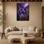 Premium Wall Art Dikey Html Edition – NM3-PUR-AM-V-004 presented in a sophisticated home setting