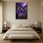 Premium Wall Art Dikey Html Edition – NM3-PUR-AM-V-004 showcased in an elegant minimalist interior