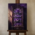 Premium Wall Art Dikey Html Edition – NM3-PUR-AM-V-005 displayed on a studio easel