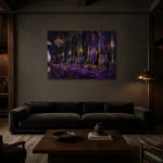 Premium Wall Art Yatay Html Edition – NM3-PUR-IB-H-001 shown in a warm modern interior