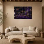 Premium Wall Art Yatay Html Edition – NM3-PUR-IB-H-001 presented in a sophisticated home setting