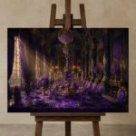 Premium Wall Art Yatay Html Edition – NM3-PUR-IB-H-002 displayed on a studio easel