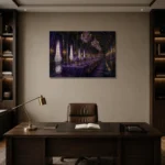 Premium Wall Art Yatay Html Edition – NM3-PUR-IB-H-003 displayed in a contemporary gallery-inspired room