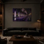 Premium Wall Art Yatay Html Edition – NM3-PUR-IB-H-003 shown in a warm modern interior