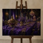 Premium Wall Art Yatay Html Edition – NM3-PUR-IB-H-004 displayed on a studio easel