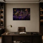 Premium Wall Art Yatay Html Edition – NM3-PUR-IB-H-004 displayed in a contemporary gallery-inspired room