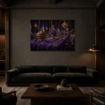 Premium Wall Art Yatay Html Edition – NM3-PUR-IB-H-004 shown in a warm modern interior