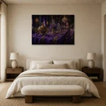 Premium Wall Art Yatay Html Edition – NM3-PUR-IB-H-004 showcased in an elegant minimalist interior