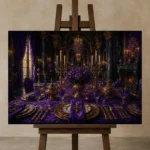 Premium Wall Art Yatay Html Edition – NM3-PUR-IB-H-005 displayed on a studio easel