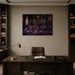 Premium Wall Art Yatay Html Edition – NM3-PUR-IB-H-005 displayed in a contemporary gallery-inspired room