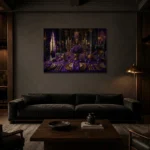 Premium Wall Art Yatay Html Edition – NM3-PUR-IB-H-005 shown in a warm modern interior