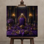 Premium Wall Art Kare Html Edition – NM3-PUR-IB-S-001 displayed on a studio easel
