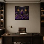 Premium Wall Art Kare Html Edition – NM3-PUR-IB-S-001 displayed in a contemporary gallery-inspired room