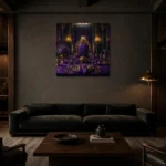 Premium Wall Art Kare Html Edition – NM3-PUR-IB-S-001 shown in a warm modern interior