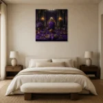 Premium Wall Art Kare Html Edition – NM3-PUR-IB-S-001 showcased in an elegant minimalist interior