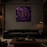 Premium Wall Art Kare Html Edition – NM3-PUR-IB-S-002 shown in a warm modern interior