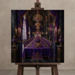 Premium Wall Art Kare Html Edition – NM3-PUR-IB-S-003 displayed on a studio easel