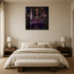 Premium Wall Art Kare Html Edition – NM3-PUR-IB-S-003 showcased in an elegant minimalist interior