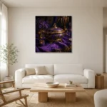 Premium Wall Art Kare Html Edition – NM3-PUR-IB-S-004 styled in a refined neutral interior