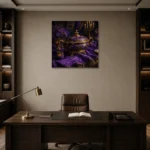 Premium Wall Art Kare Html Edition – NM3-PUR-IB-S-004 displayed in a contemporary gallery-inspired room
