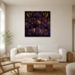 Premium Wall Art Kare Html Edition – NM3-PUR-IB-S-005 styled in a refined neutral interior