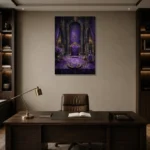 Premium Wall Art Dikey Html Edition – NM3-PUR-IB-V-001 displayed in a contemporary gallery-inspired room