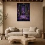 Premium Wall Art Dikey Html Edition – NM3-PUR-IB-V-001 presented in a sophisticated home setting