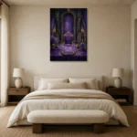 Premium Wall Art Dikey Html Edition – NM3-PUR-IB-V-001 showcased in an elegant minimalist interior