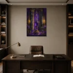 Premium Wall Art Dikey Html Edition – NM3-PUR-IB-V-002 displayed in a contemporary gallery-inspired room