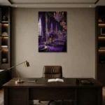 Premium Wall Art Dikey Html Edition – NM3-PUR-IB-V-003 displayed in a contemporary gallery-inspired room