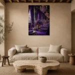 Premium Wall Art Dikey Html Edition – NM3-PUR-IB-V-003 presented in a sophisticated home setting