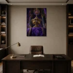 Premium Wall Art Dikey Html Edition – NM3-PUR-IB-V-004 displayed in a contemporary gallery-inspired room