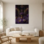 Premium Wall Art Dikey Html Edition – NM3-PUR-IB-V-005 styled in a refined neutral interior