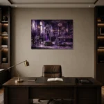 Premium Wall Art Yatay Html Edition – NM3-PUR-LP-H-001 displayed in a contemporary gallery-inspired room
