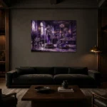 Premium Wall Art Yatay Html Edition – NM3-PUR-LP-H-001 shown in a warm modern interior