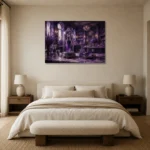 Premium Wall Art Yatay Html Edition – NM3-PUR-LP-H-001 showcased in an elegant minimalist interior