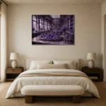 Premium Wall Art Yatay Html Edition – NM3-PUR-LP-H-002 showcased in an elegant minimalist interior