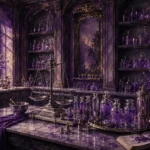 Lavender Chronicle Perfumer's Scale Purple Dressing Room Wall Art