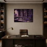 Premium Wall Art Yatay Html Edition – NM3-PUR-LP-H-003 displayed in a contemporary gallery-inspired room